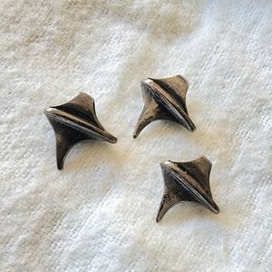 3 MIGNON FAGET STERLING SILVER THORN PENDANTS